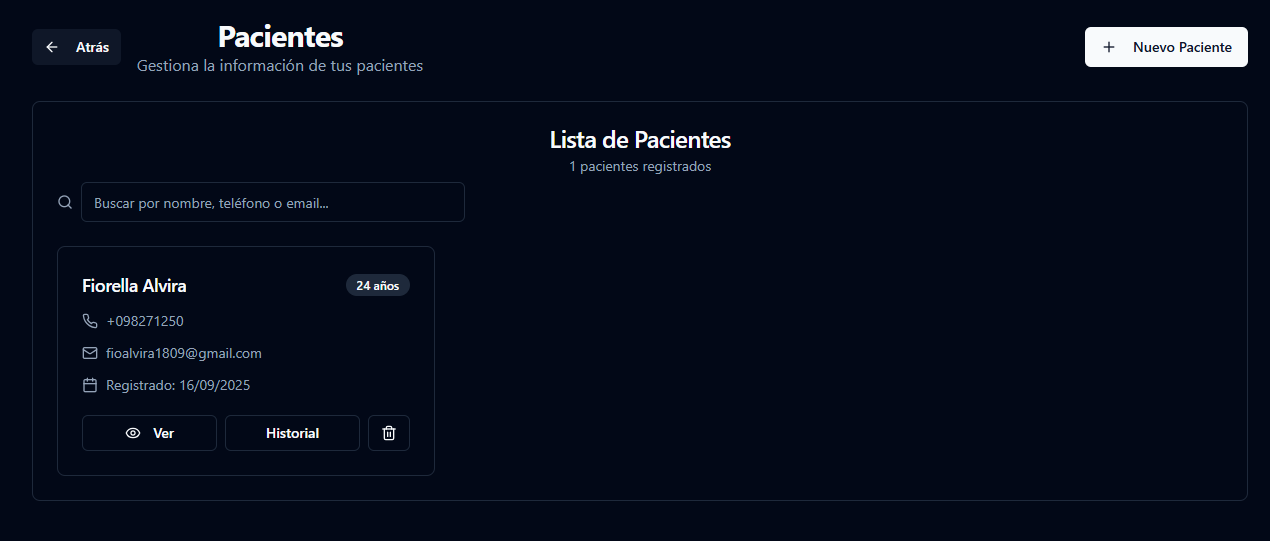 PATIENT LIST / SEARCH