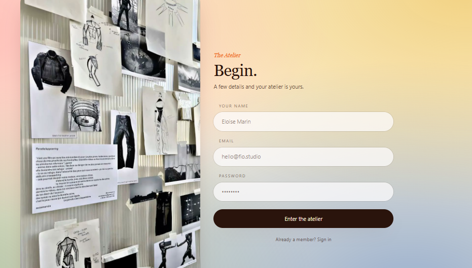 THE ATELIER / ONBOARDING